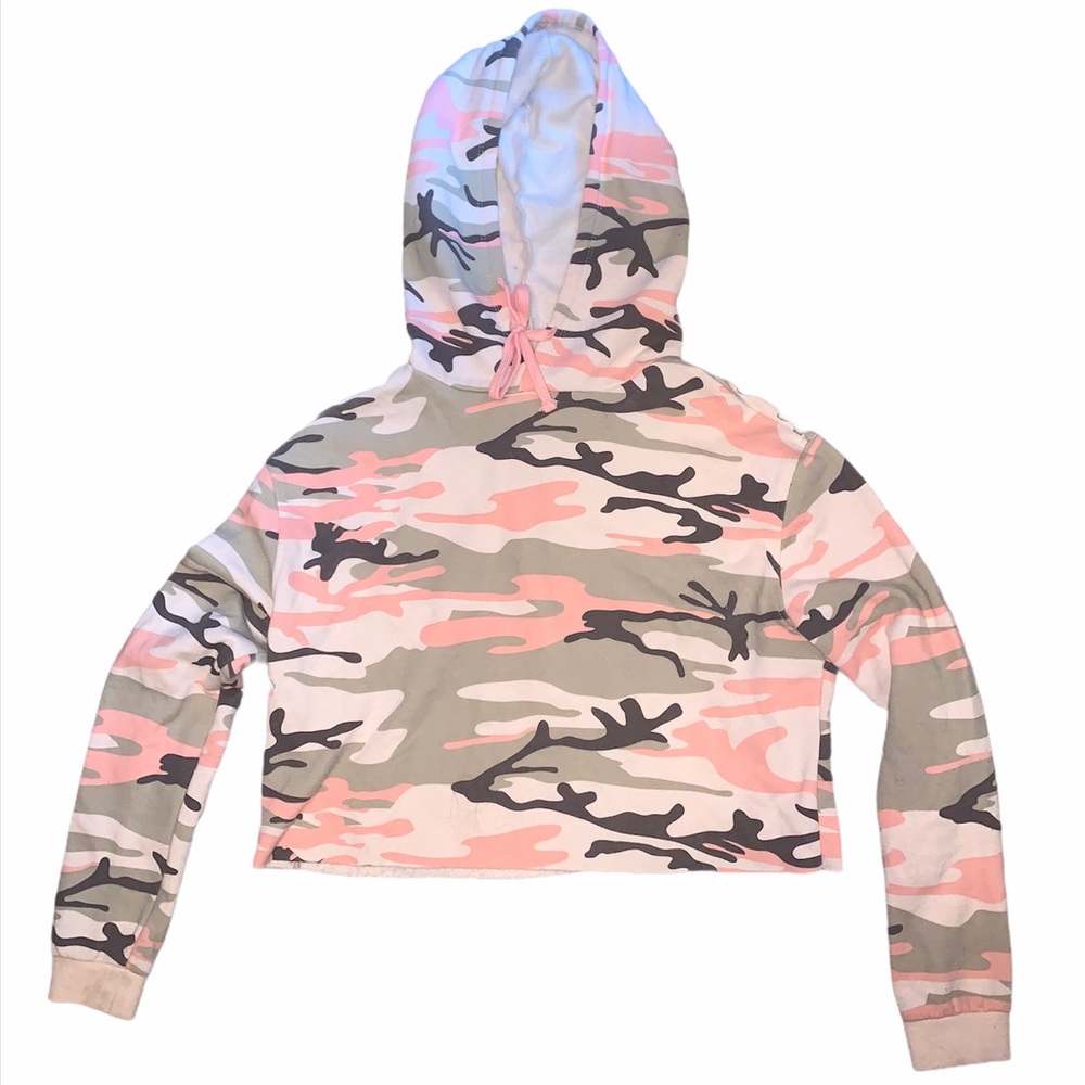 Bluenotes Camo-Cropped Hoodie
